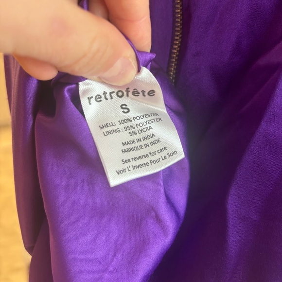 Retrofete Purple Strapless Prom Dress - Picture 13 of 15